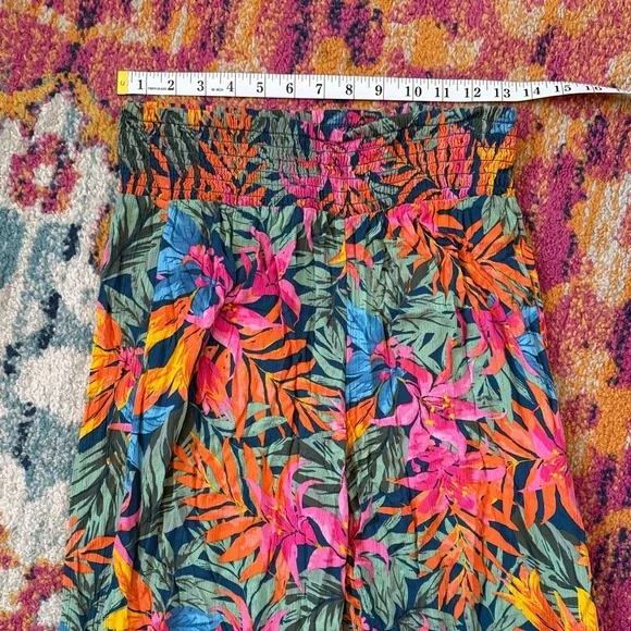 Shade & Shore Multicolor Tropical Wide-Leg Pants - Picture 6 of 7